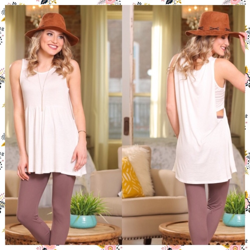 last one!🍦IVORY SLEEVELESS TUNIC🍦 - Picture 3 of 3